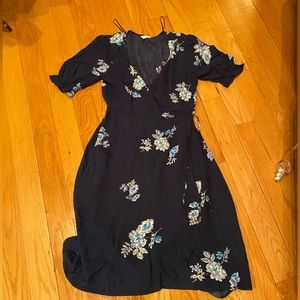 Flower wrap dress